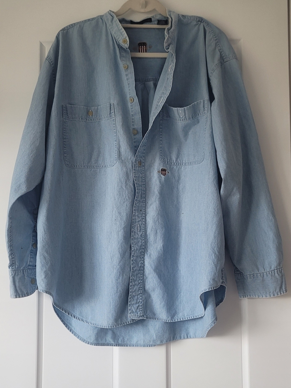 Gant Light Blue Denim Button-Down Men's Shirt